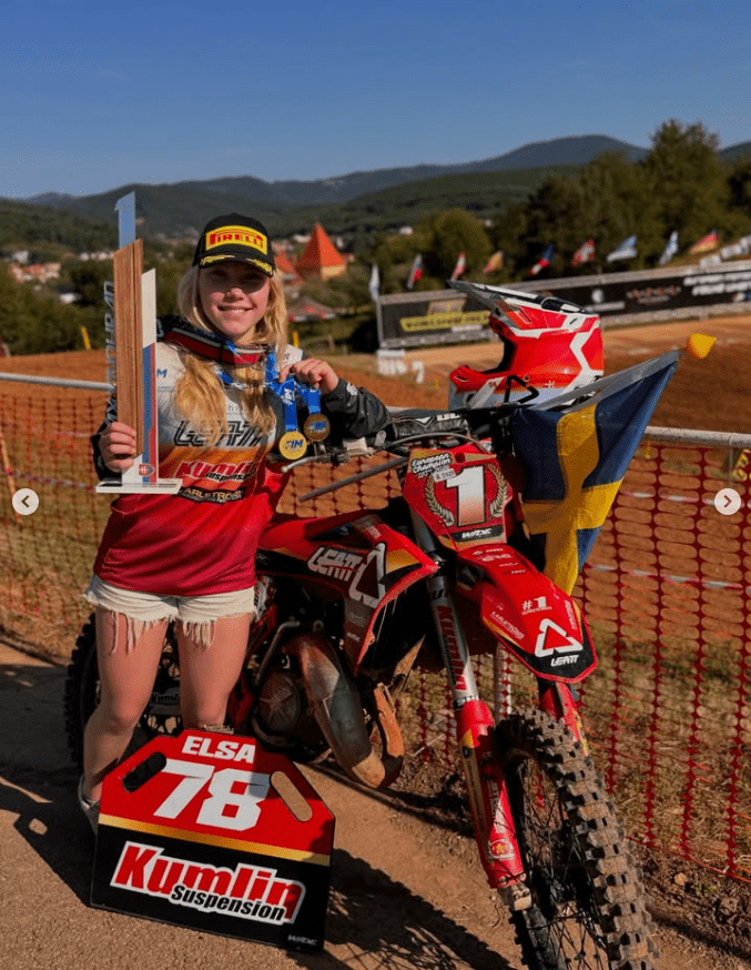 Elsa Andersson Löf skriver historia – vinner EMX Women 125cc för andra året i rad